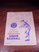 1951 American Legion Junior Baseball Washington State Tournament Program  - £8.02 GBP