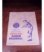 1951 American Legion Junior Baseball Washington State Tournament Program  - $9.95