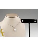 2,31 CTW Prinzessschliff Diamant 14k Weißgold Ohrring Und Anhänger Schmu... - $9,696.68