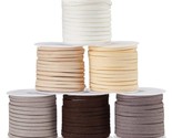 6 Rolls 5.5 Yard/Roll 3Mm Flat Micro Fiber Faux Leather Suede Cords Lace... - $17.99