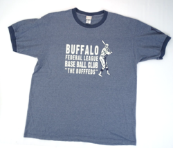 Ebbets Field Flannels Buffalo Buffeds Federal League Mens Size XL Ringer... - $28.45