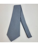 Vintage Handmade Neck Tie Blue White Weave Style 52&quot; L 4.25&quot; W - £10.31 GBP