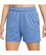 Nike Women&#39;s Attack Dri-FIT Fitness Mid-Rise 5&quot; Unlined Shorts Blue Size XS - €17,36 EUR