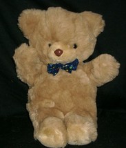 15&quot; Vintage 1985 Prestige Toy Corp Brown Teddy Bear Stuffed Animal Plush Blue - £36.60 GBP