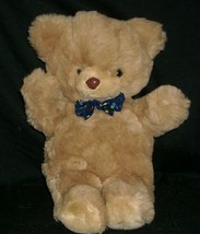 15&quot; Vintage 1985 Prestige Toy Corp Brown Teddy Bear Stuffed Animal Plush Blue - £36.61 GBP