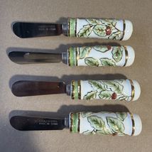 Noritake Holly and Berry Gold Condiment Cheese Butter Spreaders Set of 4 - $14.84