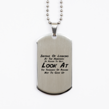 Funny Nurse Silver Dog Tag, Instead Of Looking At The Hundreds Of Reasons To Qui - £15.78 GBP