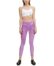 DKNY Womens Activewear Botanica 7/8 Leggings size Large Color Tulle - £31.65 GBP