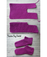 Crochet easy peasy adult slippers sizes 6-12 PATTERN ONLY - $147.95 MXN