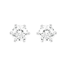Dewberry 3 Ct Round Lab Grown Diamond 14K White Gold Stud Earring for Women - £1,269.37 GBP