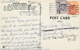 Vintage Postcard Oracoke Harbor The Outer Banks of North Carolina 1981 Pamlico - £5.43 GBP