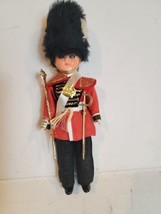 Vintage 1980s Kings Guard Royal Gibralter  Regiment Doll Blinking Eyes VTG 8&quot; - £19.65 GBP