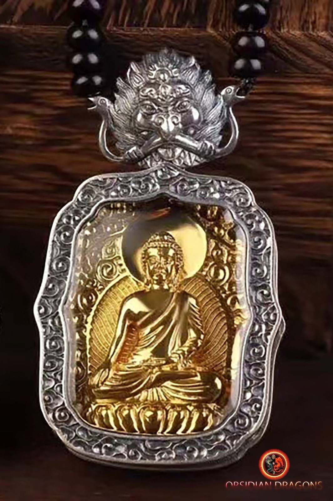 Primary image for Sakyamuni Buddha pendant, esoteric vajrayana Buddhism protection amulet