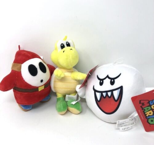 Set of 3 Super Mario - Ghost Boo, Shy Guy & Koopa Troopa Stuffed Plush 5"-6" New - $24.95