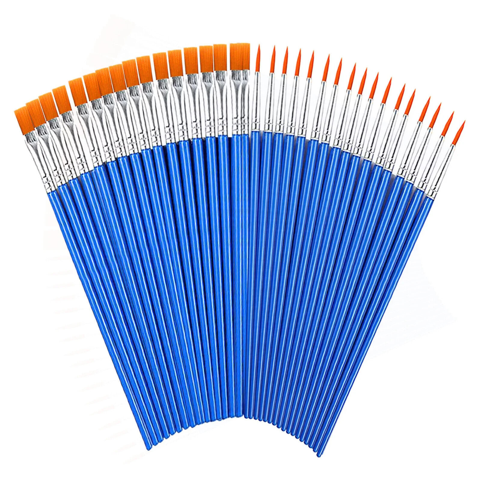 60 Pcs Paint Brushes, Round Flat Small Brush Bulk for Detail Painting - $9.99