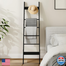 Hzuaneri Blanket Ladder Quilt Rack, 4 Removable Hooks, 6-Tier, Farmhouse... - $67.50