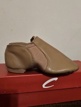 Capezio Stretch Jazz Shoe Dance CG15C Carmel Tan Leather Child size NEW - $40.81 CAD
