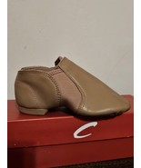Capezio Stretch Jazz Shoe Dance CG15C Carmel Tan Leather Child size NEW - $569.25 MXN