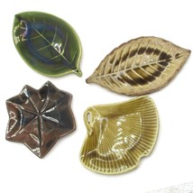 Set Of 4 Hand-Painted Italian Ceramic Leaf-Shaped Serving Dishes    24 - $14.85