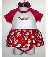 Infant Embroidered Bodysuit Skirt Halloween 12 months + Headband - $30.12 CAD