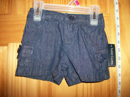 Faded Glory Baby Clothes 18M Infant Girl Shorts Navy Denim Jean Pull-up ... - £6.81 GBP