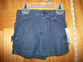 Faded Glory Baby Clothes 24M Infant Girl Shorts Blue Denim Jean Pull-up ... - $9.49