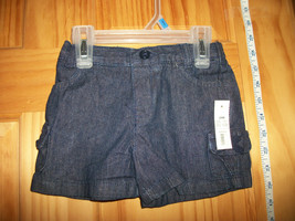 Faded Glory Baby Clothes 24M Infant Girl Shorts Navy Denim Jean Pull-up ... - £7.57 GBP