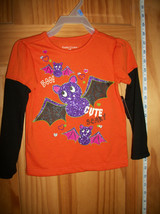Faded Glory Baby Clothes 24M Halloween Infant Shirt Top Sparkle Bat Blou... - $9.49
