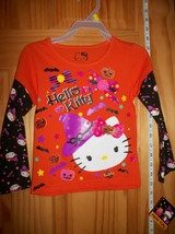 Hello Kitty Baby Clothes 3T Halloween Toddler Shirt Top Kitten Face Blouse Cat - £7.58 GBP