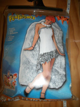 Flintstones Wilma Costume Adult Medium 8-10 Dress Wig Women Halloween Outfit New - £22.72 GBP