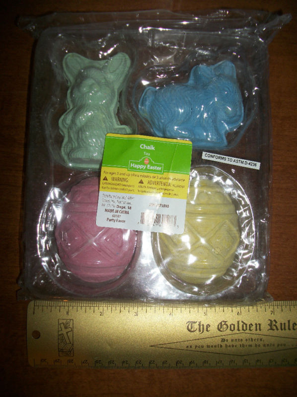 Craft Holiday Party Favor Kit Easter Sidewalk Chalk Set Draw Bunny Baske... - $3.79