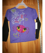 Faded Glory Baby Clothes 24M Infant Halloween Shirt Top Sparkle Spider B... - $13.01 CAD