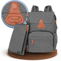 Comfynana Baby Diaper Bag Backpack with Changing Station, Diaper Bags B&amp;G (Gray) - £46.68 GBP