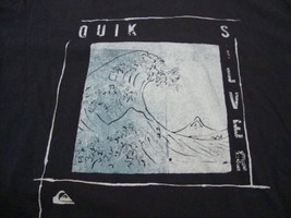 Quicksilver Beach Bum Surfing Surfer Surfs Up Name Brand Black T Shirt M... - £15.96 GBP