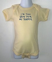 Infant Yellow Bodysuit - 18 months - I&#39;m Too Sexy For My Diaper - £5.48 GBP