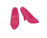 VINTAGE MATTEL BARBIE BRIGHT HOT PINK CLOSED TOE HIGH HEEL HEELS PUMPS S... - £19.10 GBP