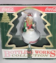 Coca Cola Bottling Works Collection Christmas Ornament 1997 Elf Cleaning Light - £12.13 GBP