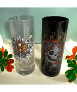 Ed Hardy Tall Shooters Clear + Black Shot Glasses Set of 2 Double Shots ... - $266.93 MXN