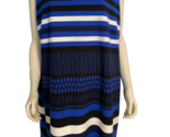Taylor Women&#39;s Sleeveless Shift Dress Blue/Black Striped 22W - $33.24