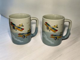 Vintage Otagiti Japan Biplane, Airplane Aviation Ceramic Mug, Cup 70’s S... - $13.17