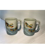 Vintage Otagiti Japan Biplane, Airplane Aviation Ceramic Mug, Cup 70’s S... - £10.63 GBP