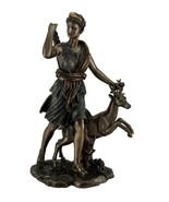 Diana Greek Goddess the Hunt, Moon and Nature Walking with Deer Statue 1... - £66.10 GBP