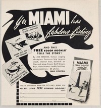1952 Print Ad Miami Has Fabulous Fishing Dept of Information Miami,Florida - £7.64 GBP
