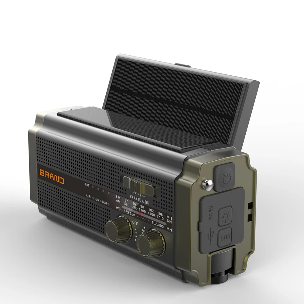 New Solar Radio Hand Crank Emergency Flashlight Reading Light AM FM NOAA SOS Ala - £111.22 GBP