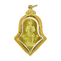 Gold Thao Wessuwan Thai Amulet Gold Case Pendant, Very Popular in Thaila... - $20.02