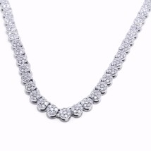 Tennis Diamond Necklace, 925 Sterling Silver Necklace, 2 CTW Natural VS-SI Diamo - $812.49