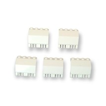 Lego 44572 White Panel 2 x 4 x 3 1/3 w/ Double Locking 2 Fingers Hinge Lot of 5 - £9.01 GBP