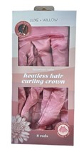 Luxe &amp; Willow Luxurious Satin Heatless Hair Curling Crown - 8 Rods Volume &amp; Curl - £11.83 GBP