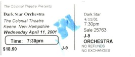 Dark Star Orchestra Concert Ticket Stub April 11 2001 Keene New Hampshire - £19.41 GBP