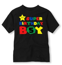 Super Birthday Boy Birthday Shirt, Personalized Super Mario Birthday Shirt - $11.99